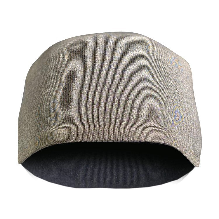 Reversible Black Silver Cotton Double Knit Headband