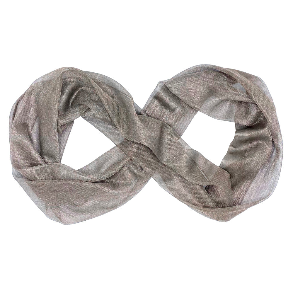 Silver Mesh Infinity Scarf
