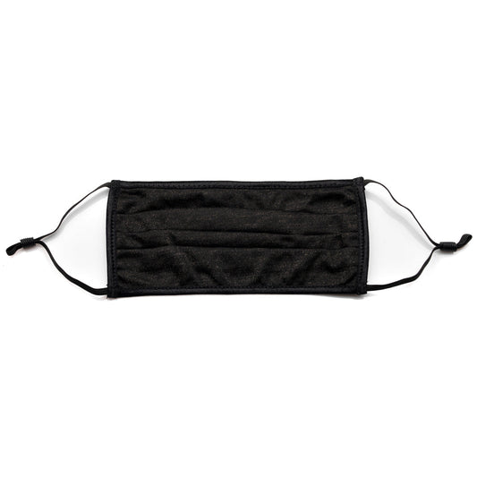 Kids Black Jersey Pleated Mask - SMALL