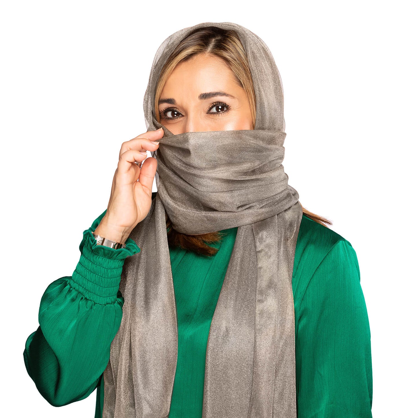 Silver Mesh Scarf - Long