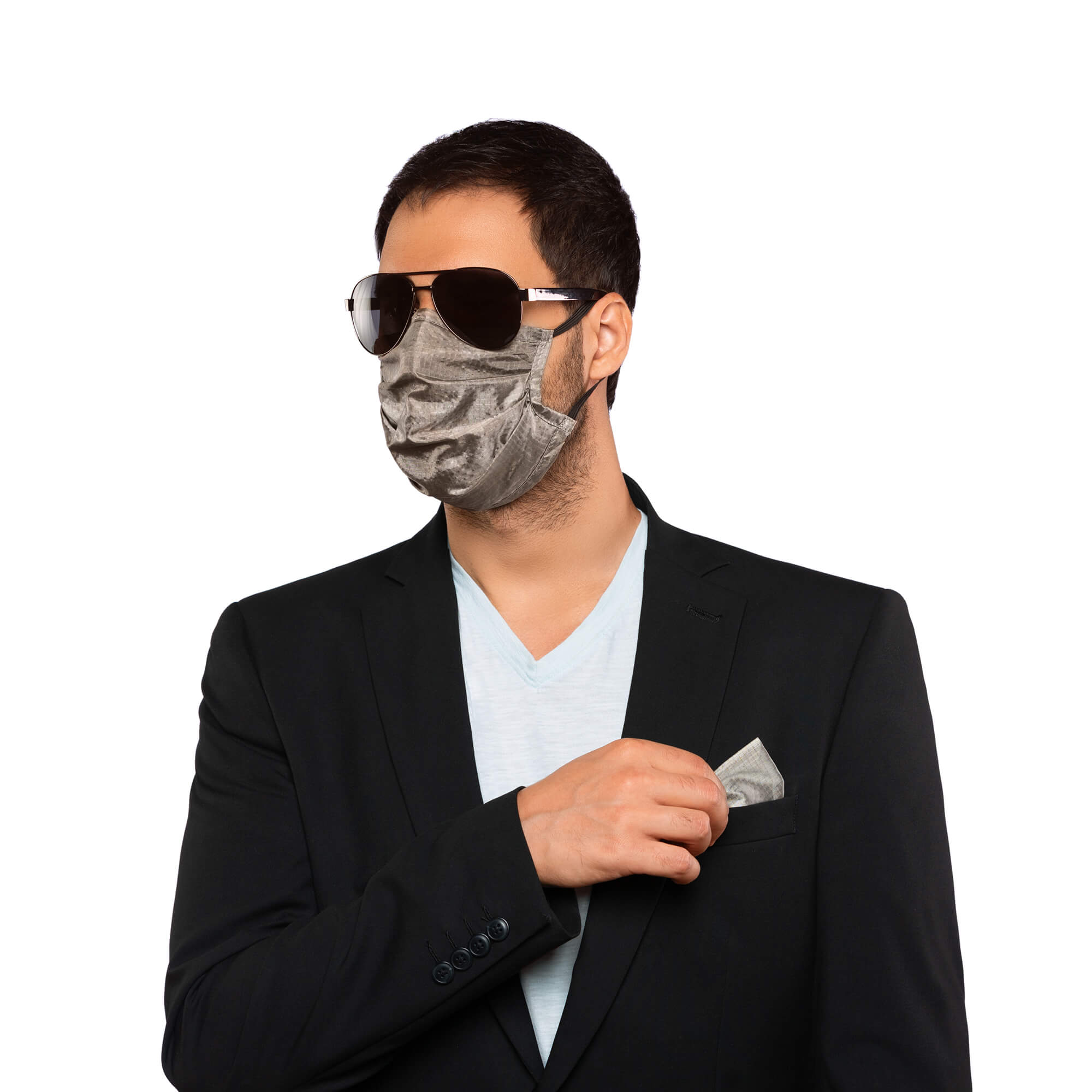 Pure Silver Pleated Face Mask | Tru47 - TRU47