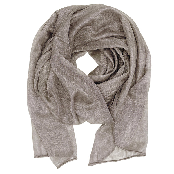 Long Silver Scarf Made with Antibacterial Silver Mesh - TRU47