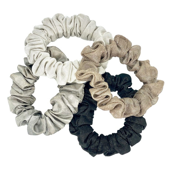 Silver Hair Scrunchies